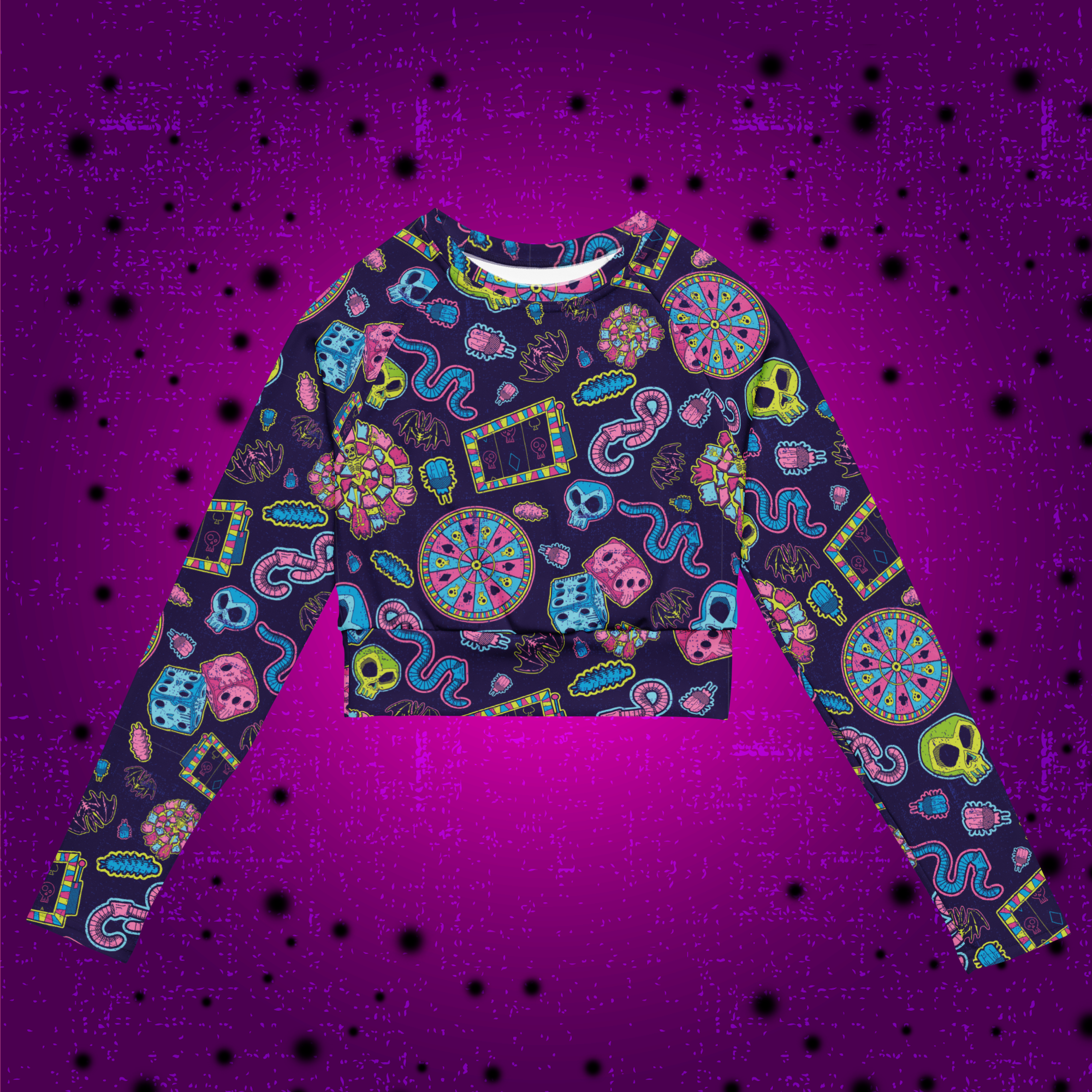 Boogie's Casino Long-Sleeve Crop Top - Park Candy