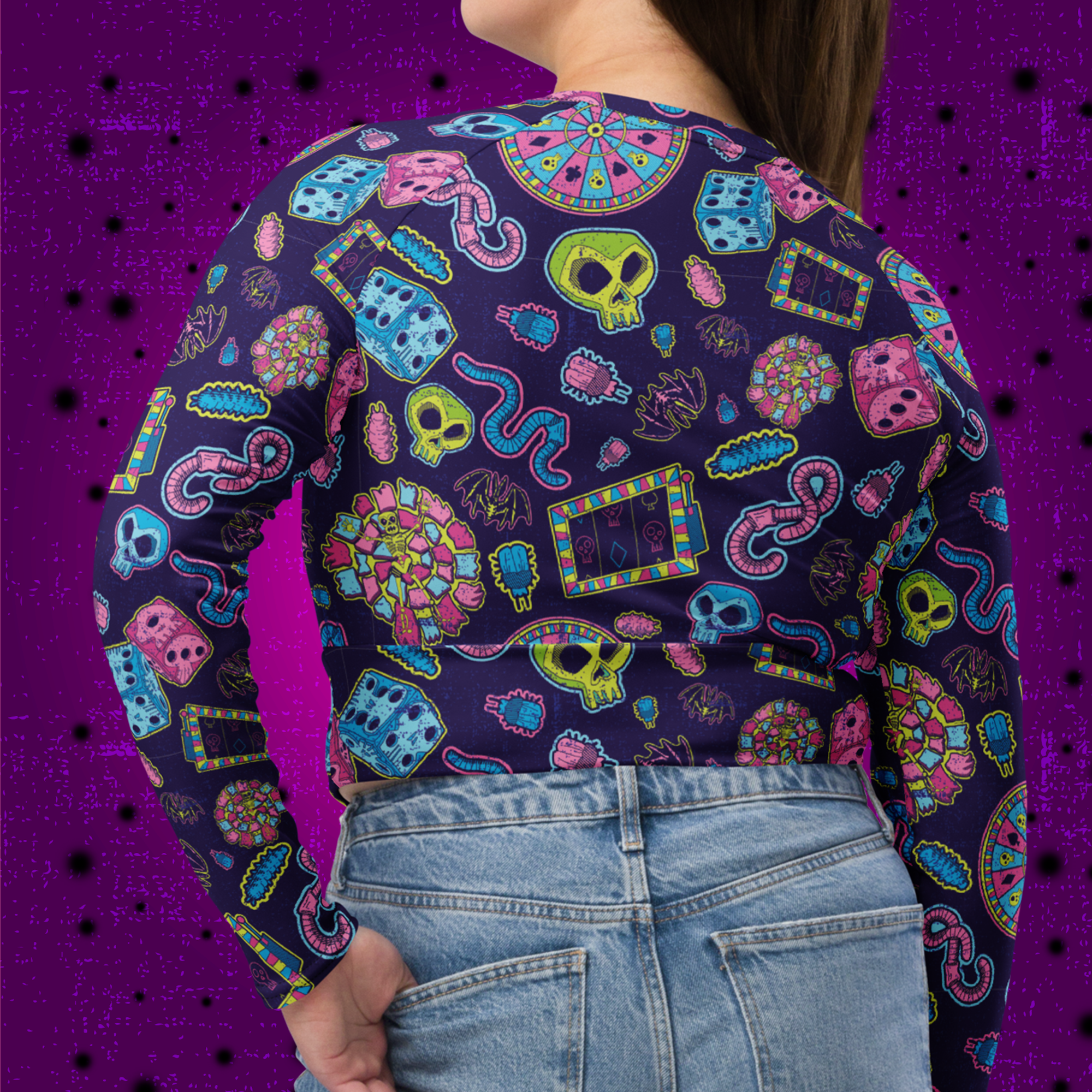 Boogie's Casino Long-Sleeve Crop Top - Park Candy