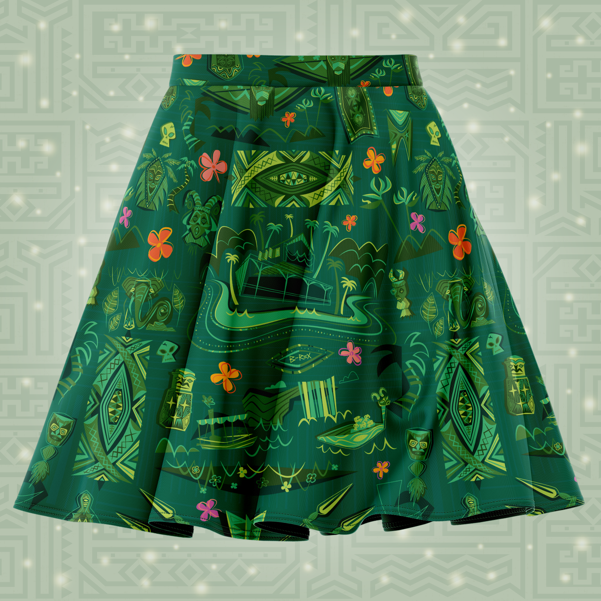 Jungle River Midi Skirt - Park Candy