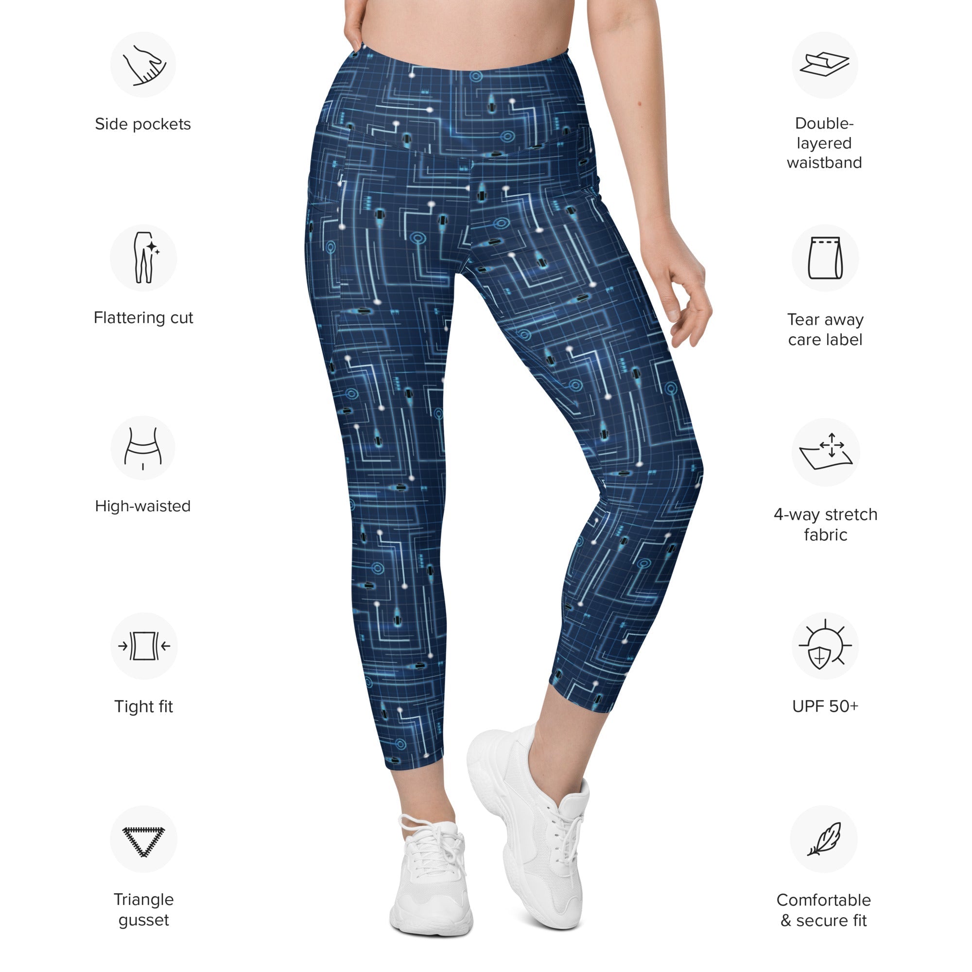 Enter the Grid Leggings with Pockets | Park Candy