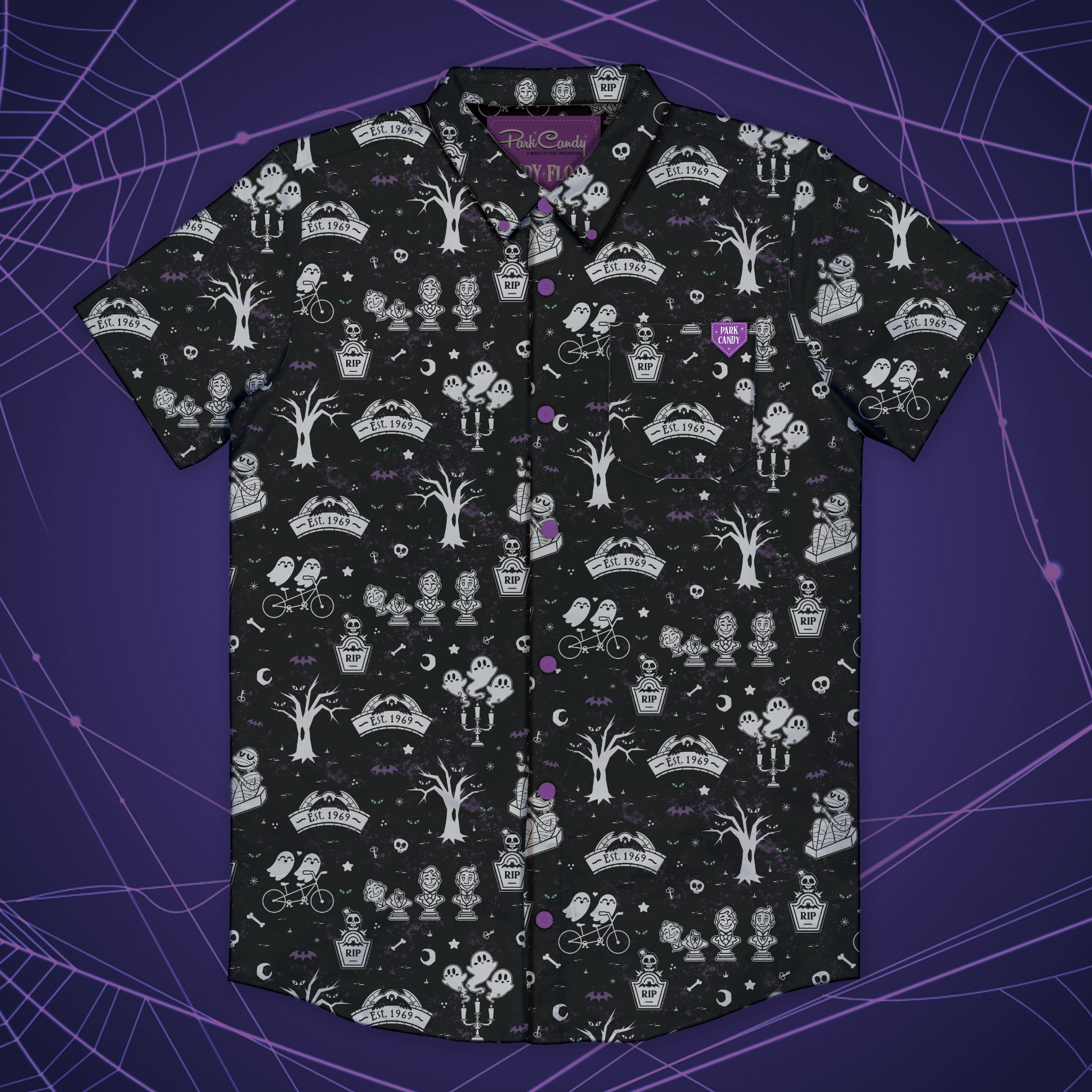 Graveyard Jamboree Button Up Shirt | Park Candy