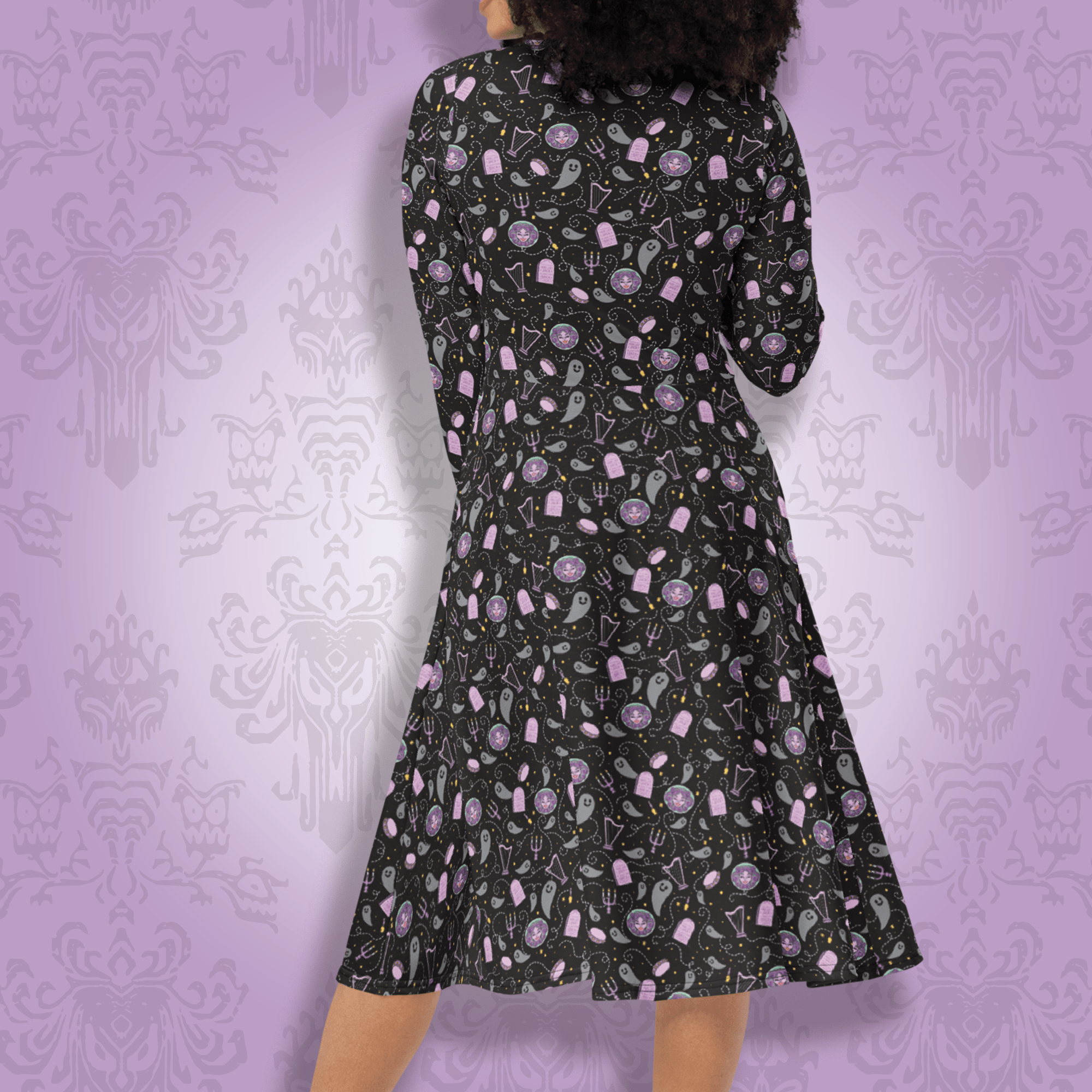 Happy Haunts Long Sleeve Midi Dress | Park Candy