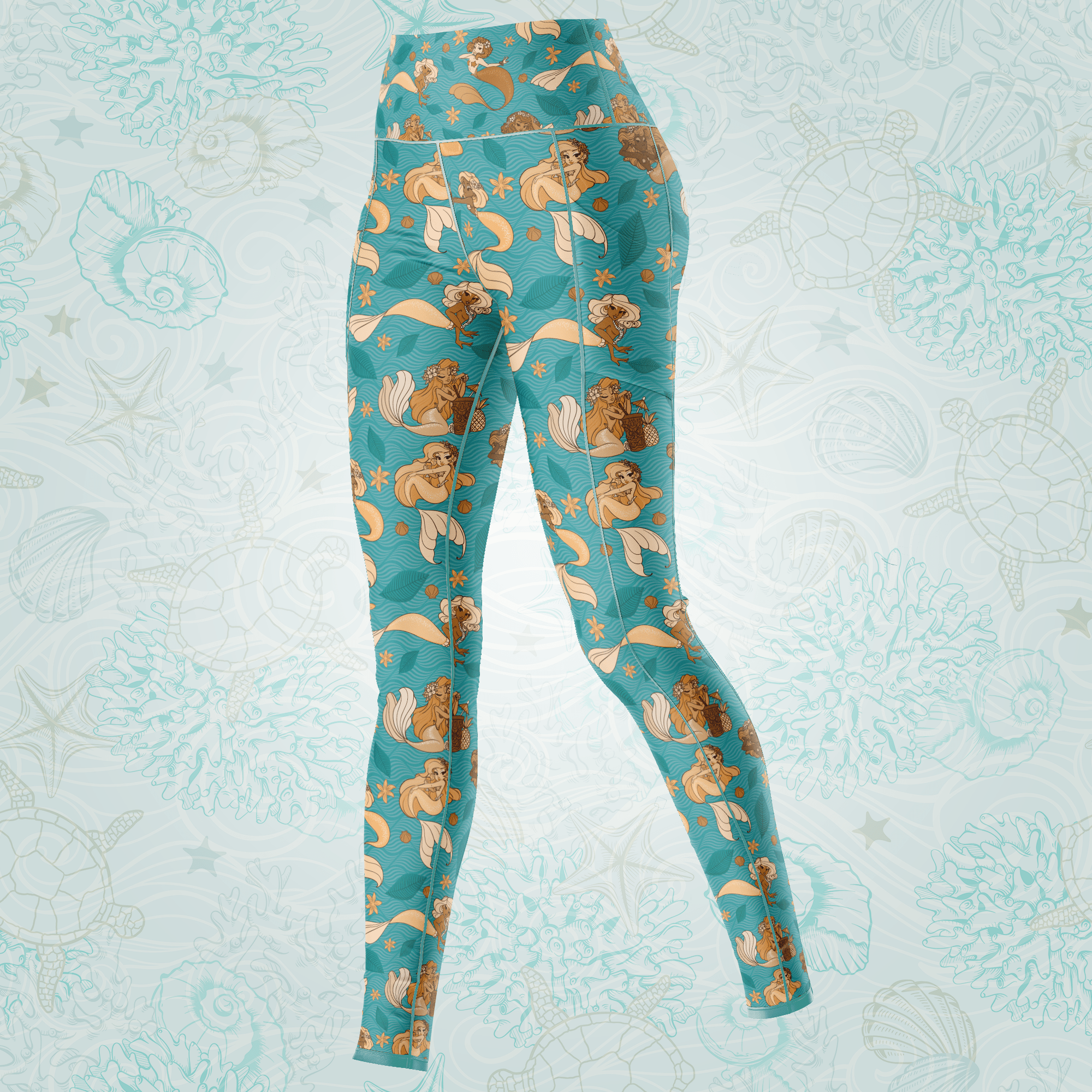 Mermaid Lagoon Leggings with Pockets | Park Candy