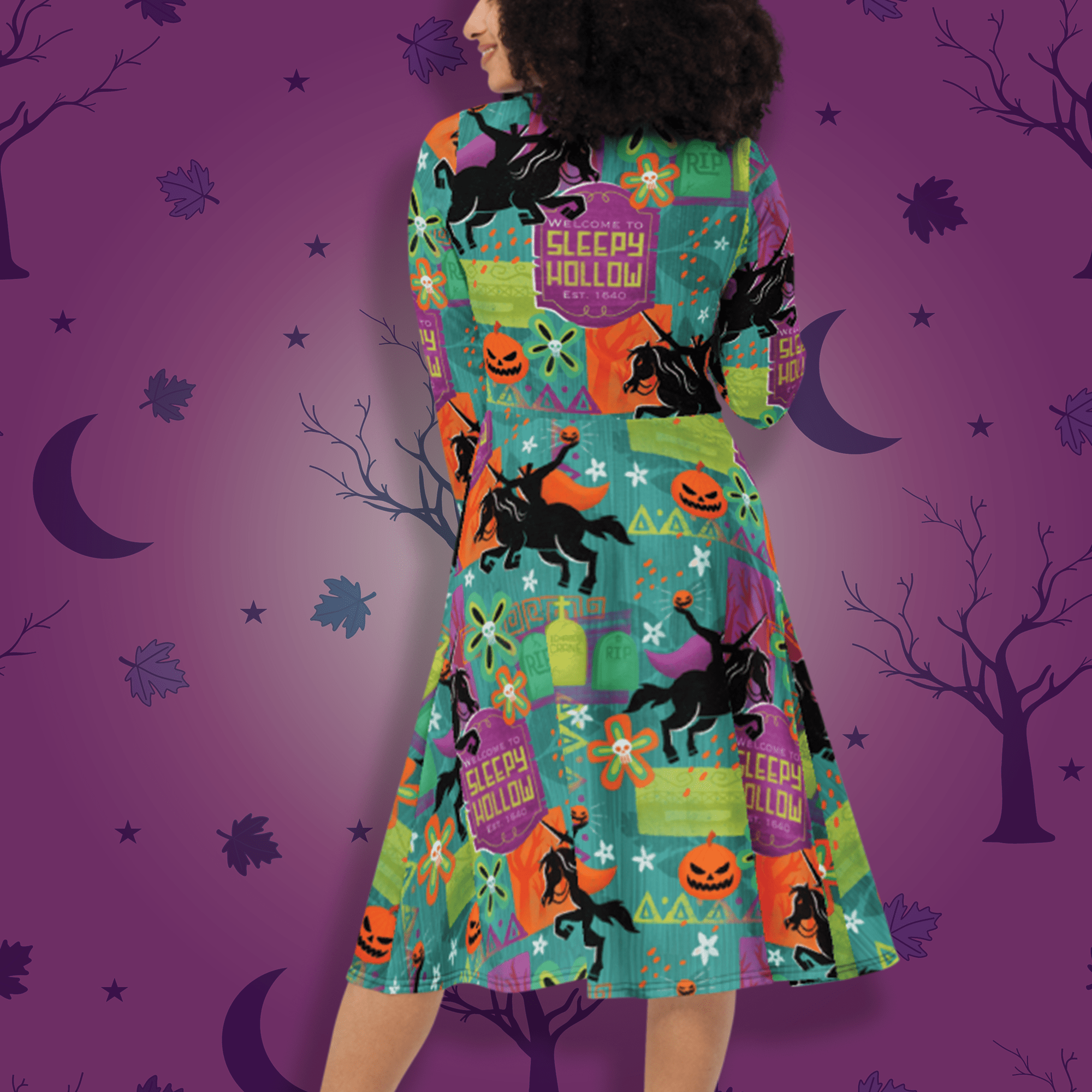 Sleepy Hollow Long Sleeve Midi Dress | Park Candy