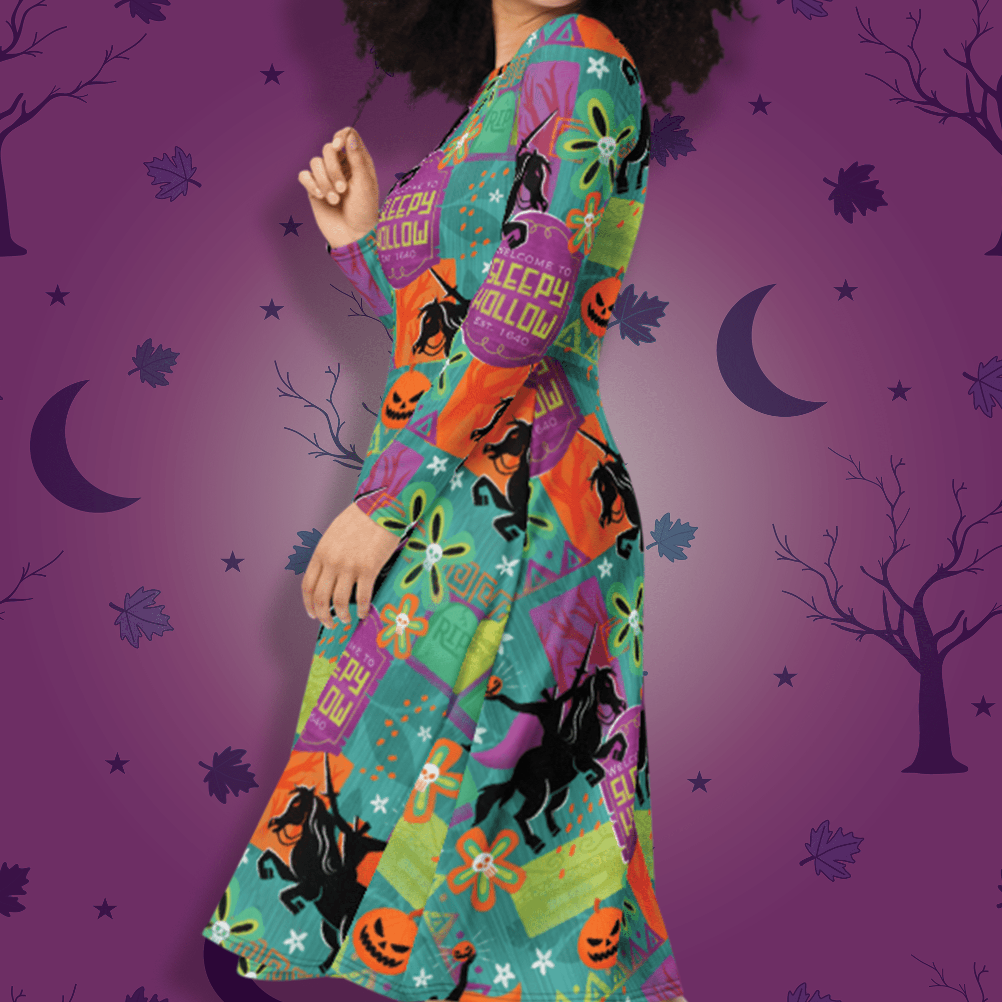 Sleepy Hollow Long Sleeve Midi Dress | Park Candy