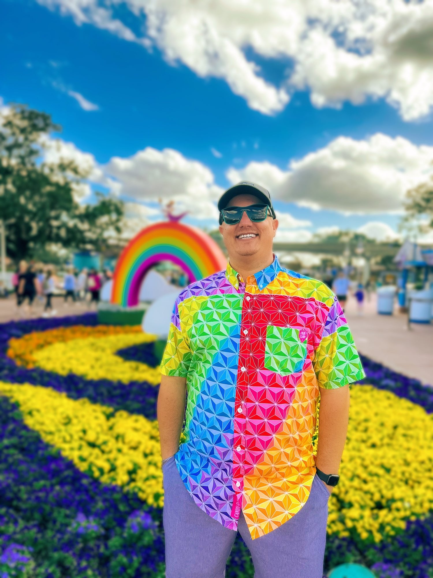 Spaceship Pride Button Up Shirt | Park Candy