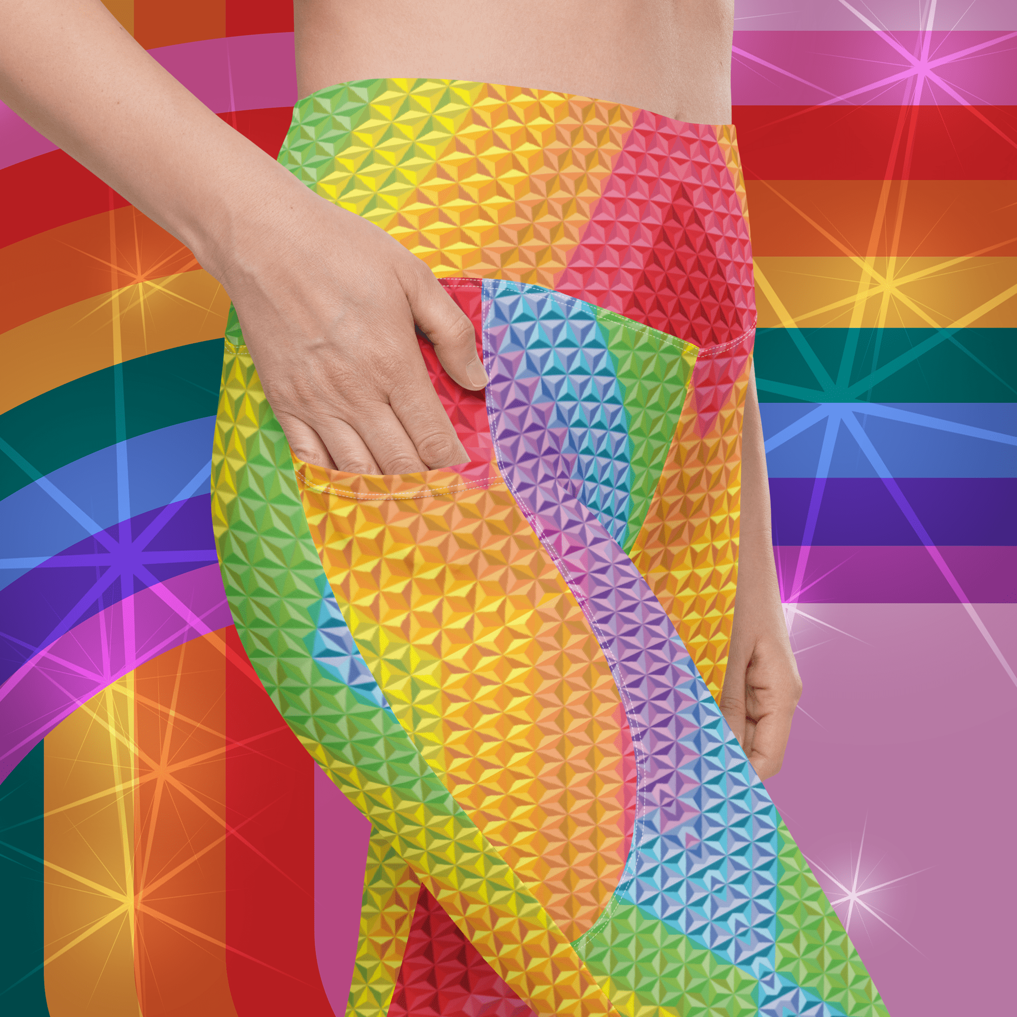 Spaceship Pride Leggings with Pockets | Park Candy