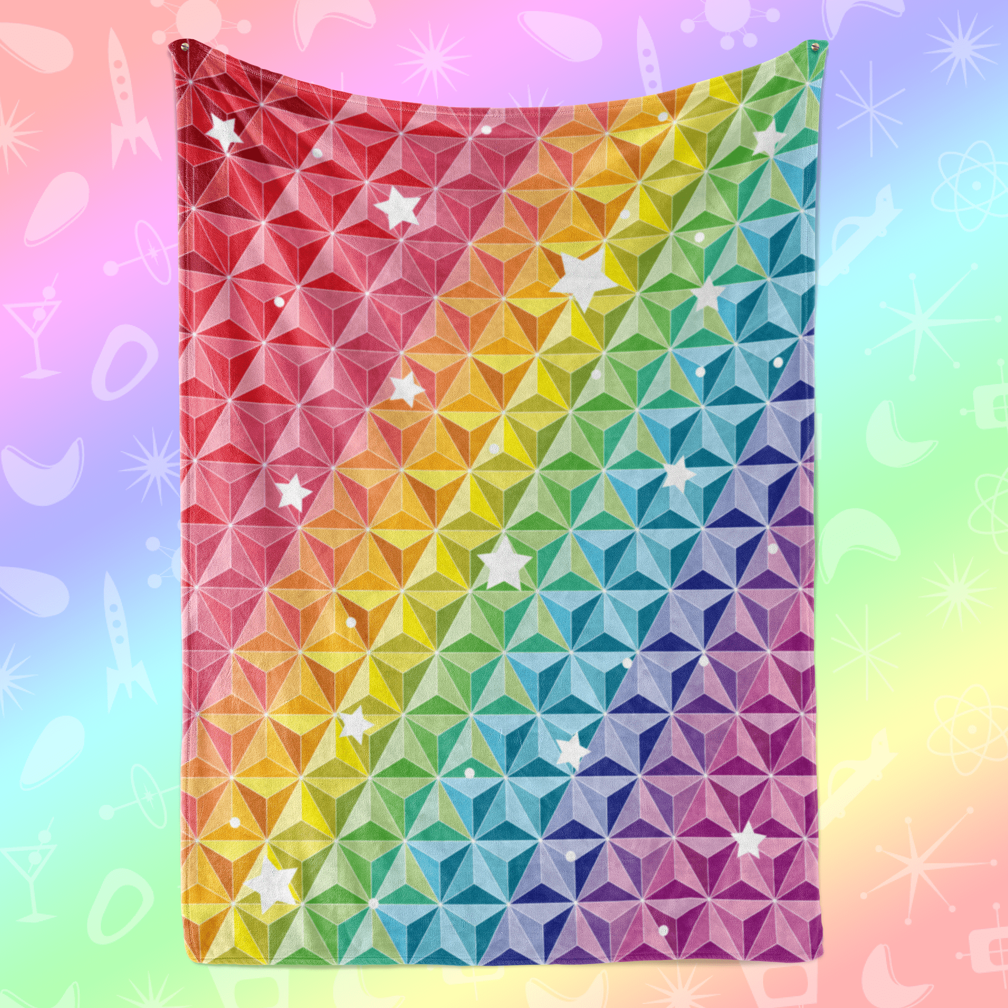 Spaceship Pride Minky Fleece Blanket | Park Candy