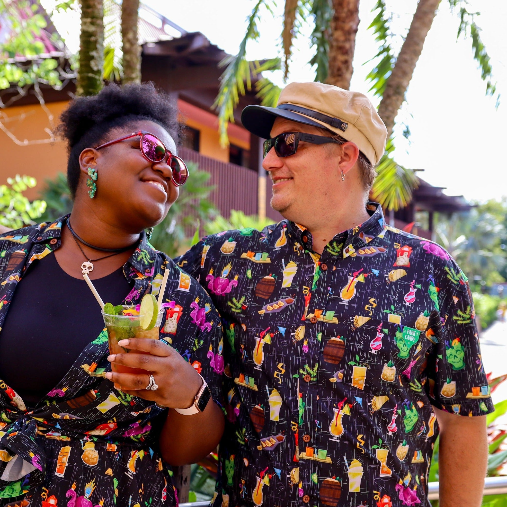 Tiki Drinks Button Up Shirt | Park Candy