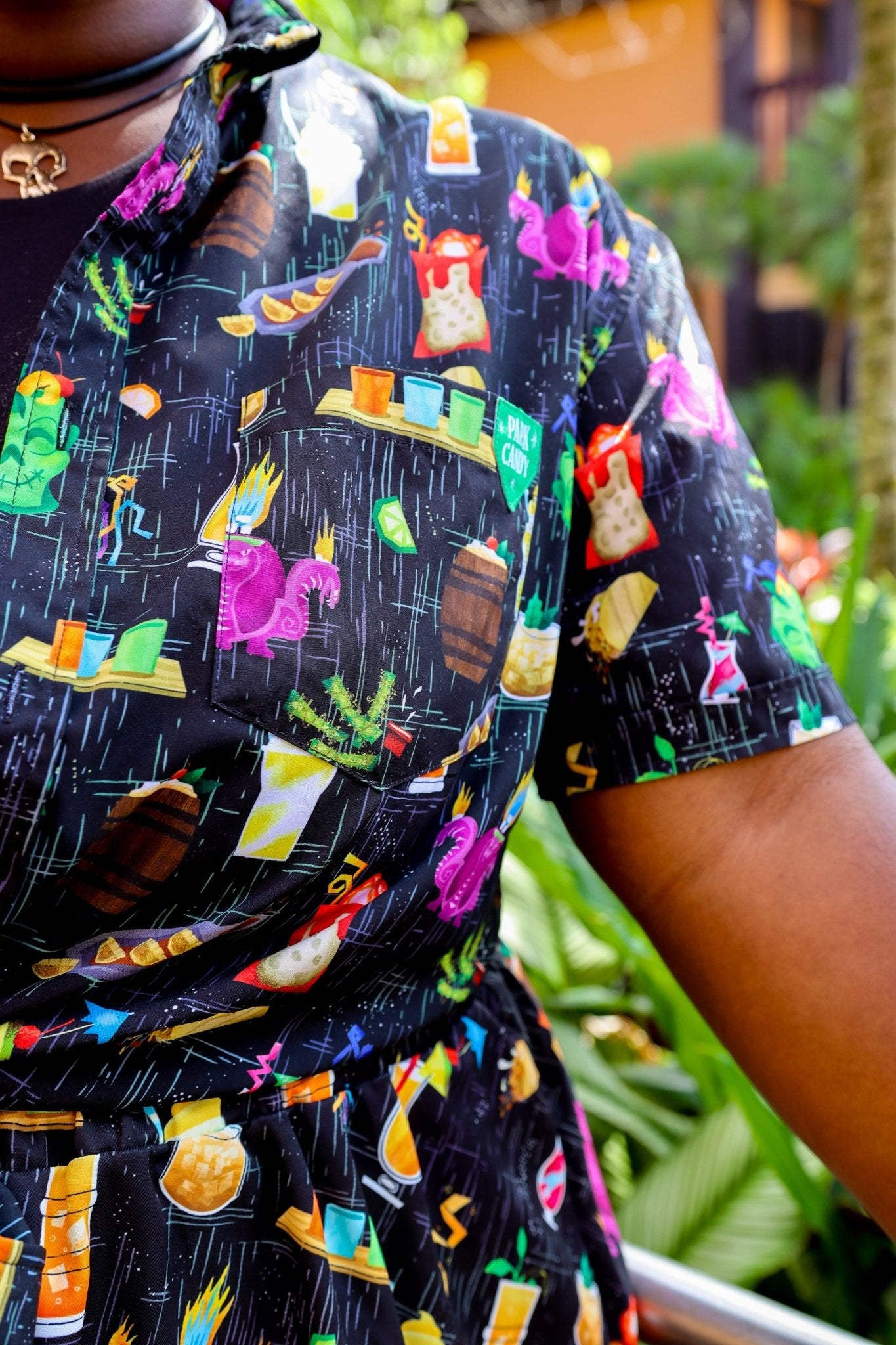 Tiki Drinks Button Up Shirt | Park Candy