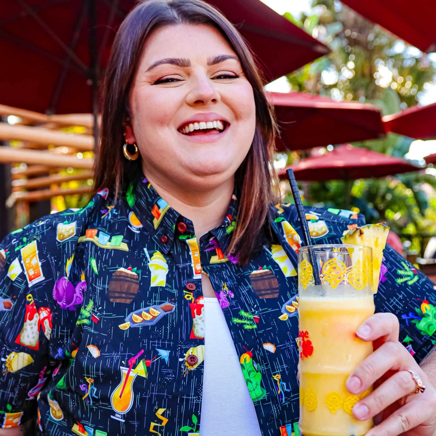 Tiki Drinks Button Up Shirt | Park Candy