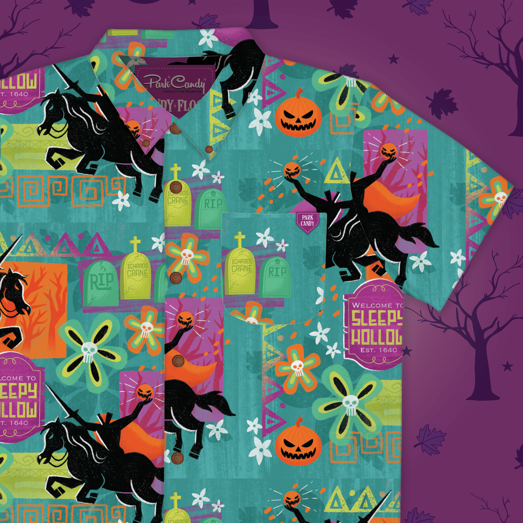 Sleepy Hollow Button Up Shirt - Park Candy