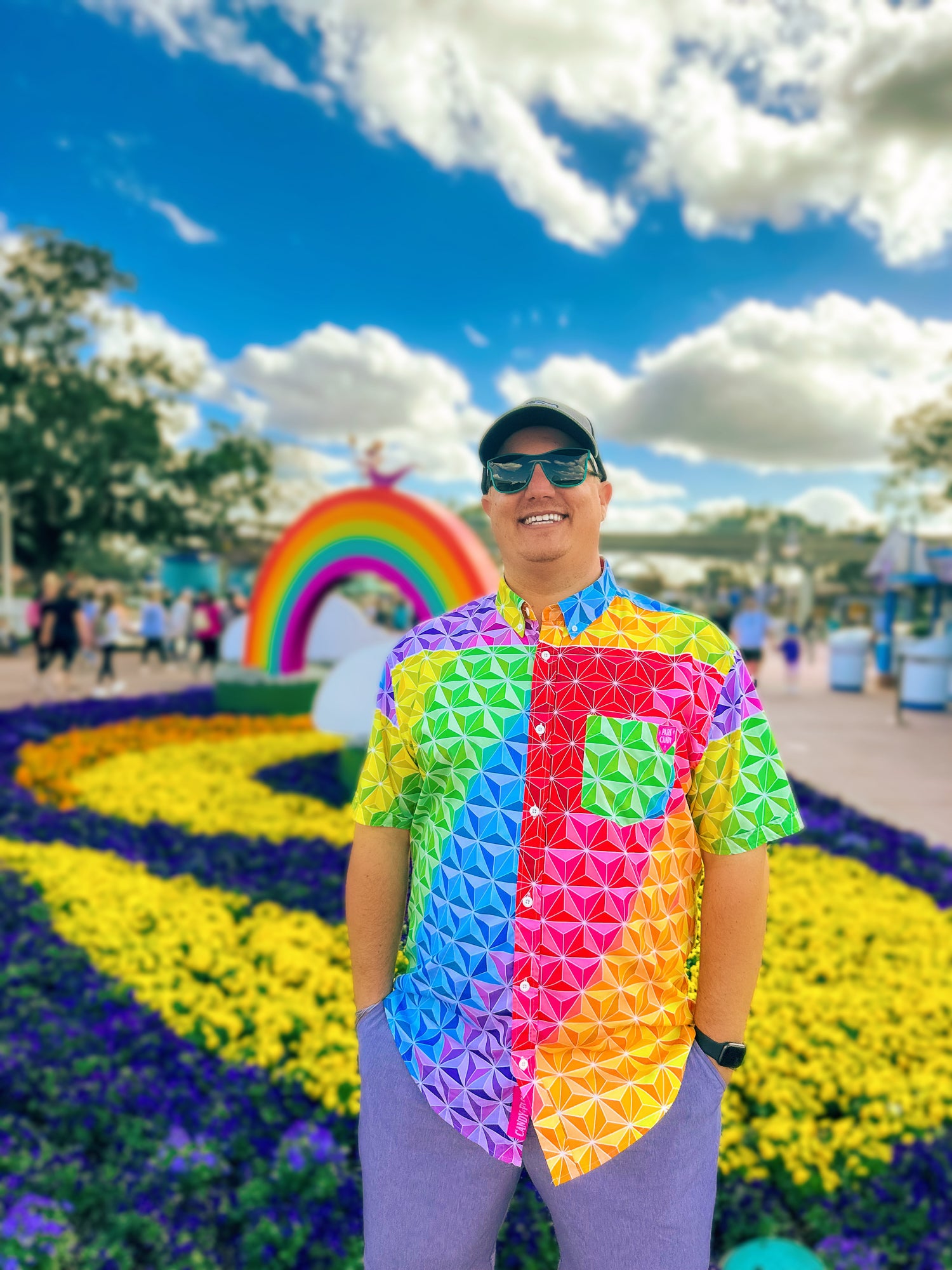 Spaceship Pride Button Up Shirt - APRIL PREORDER - Park Candy